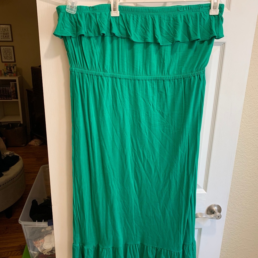 Old Navy Green Ruffle Dress